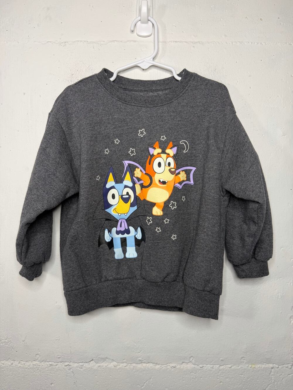 Bluey 4T Halloween Sweatshirt Gray